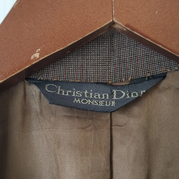 Christian Dior Monsieur Baskin 80's Vintage Union Made Woven Blazer Jacket 43R